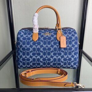 COACH Rowan Large Satchel Bag Signature Canvas CY699 New